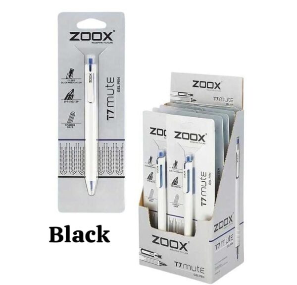 ZOOX T7 MUTE GEL PEN BLACK MRP 50 RACK G2F2