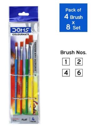 DOMS COLORMATE FLAT BRUSH SET RS 50(RACK G2B2)