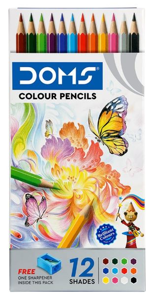 DOMS PENCIL COLOR 12 SHADES RS 60 (RACK G2C2)