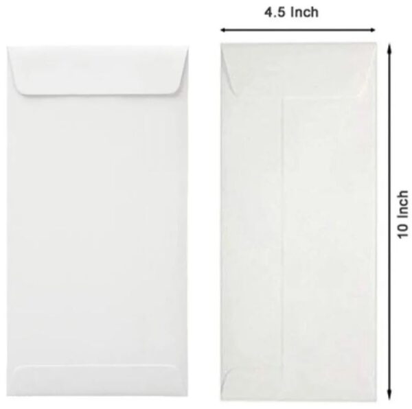 WHITE ENVELOPE 10 X 4.5 BOX OF 250 PCS (RACK G3D1)