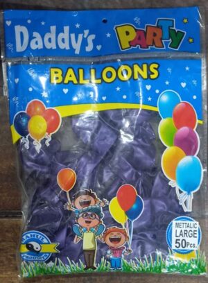 __PURPLE METALLIC BALLOONS PKT MRP 100 (BOX 7)