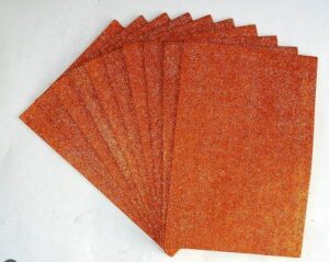GLITTER SHEET ORANGE RS 20 (G2I3)