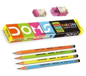 DOMS NEON RUBBER TIP PENCIL MRP 6 (RACK G2A5)