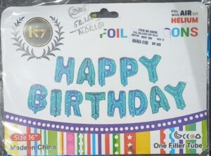 HAPPY BIRTHDAY FOIL BALLOONS SKYBLUE COLORS MRP150 (BOX NO 10)