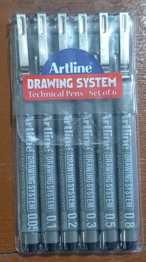 ARTLINE DRAWING SYSTEM TECHNICAL PENS SET OF 6 MRP 720 (BOX S1)