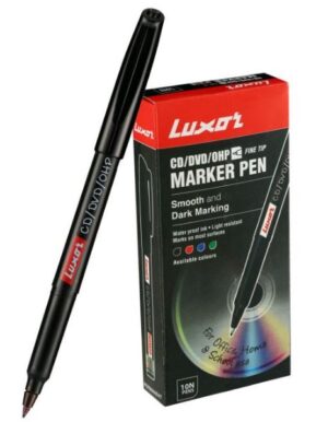 LUXOR CD /DVD MARKERS BLACK MRP 10 (RACK G2J2)