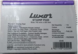 LUXOR STAMP PAD VOILET MRP 45 (RACK G2G4)