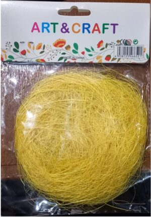 NATURAL HEMP SISAL WIRE EASTER GRASS FILLER YELLOW MRP RS 35 (BOX 2)