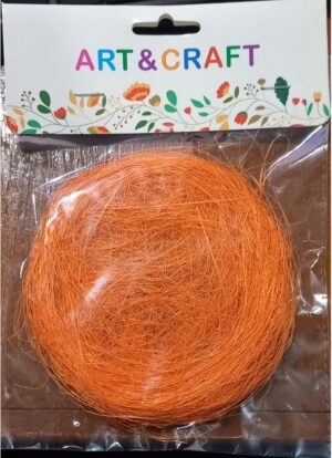 NATURAL HEMP SISAL WIRE EASTER GRASS FILLER MRP RS 35 ORANGE (BOX2)