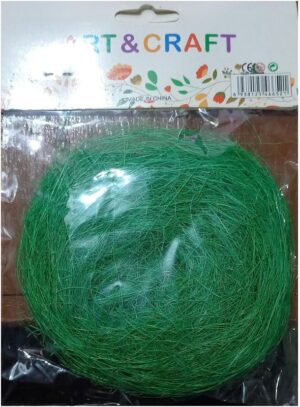 NATURAL HEMP SISAL WIRE EASTER GRASS FILLER GREEN MRP RS 35 (BOX 2)