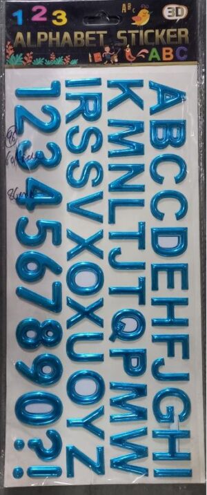 ABC/123 SKY BLUE 3D STICKER 32 MM MRP RS 60 (BOX 2)