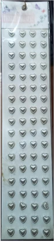 SILVER HEART STICKER SMALL SIZE MRP RS 35 (BOX 3)
