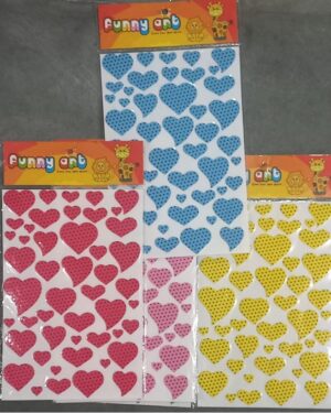 FELT HEART STICKER PKT MRP RS 35 (BOX 3)