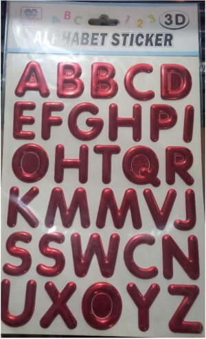 ABC STICKER BIG RED 35 MM MRP RS 60 (BOX 3)