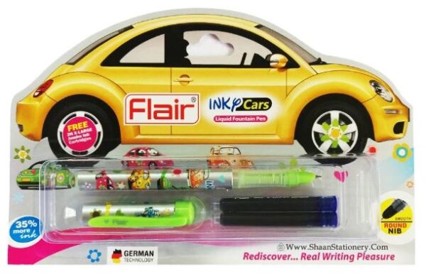 FLAIR INK PEN BLACK INK P CARS MRP RS 50 (RACK G2F1)