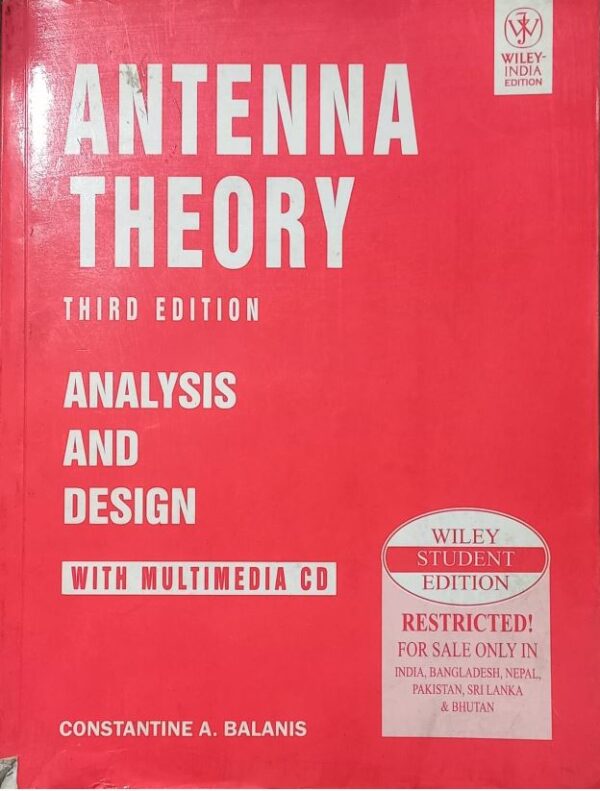ANTENNA THEORY NEW CONSTANTINE A BALANIS 899 (RACK A2)