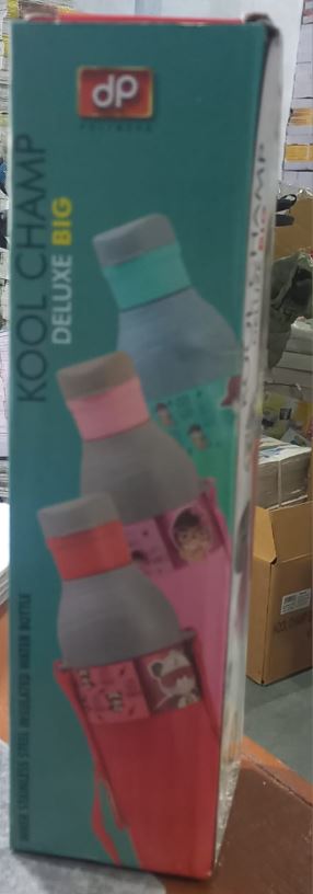 KOOL CHAMP STEEL WATER BOTTLE WITH SIPPER MRP RS 588 (RACK G2M3)