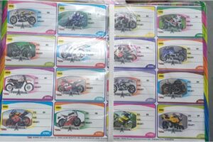 BOYS NAME SLIPS SUPER BIKES PKT MRP RS 10 G2J4