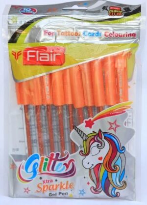FLAIR GLITTER PEN ORANGE MRP RS 10 G2G2