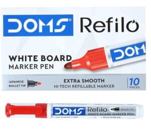 DOMS WHITE BOARD MARKER RED MRP RS 25 G2J2