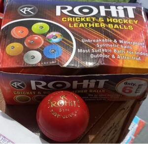ROHIT CRICKET AND HOCKEY UNBREAKABLE SYNTHETIC BALL RED MRP RS 130 (RACK C4)