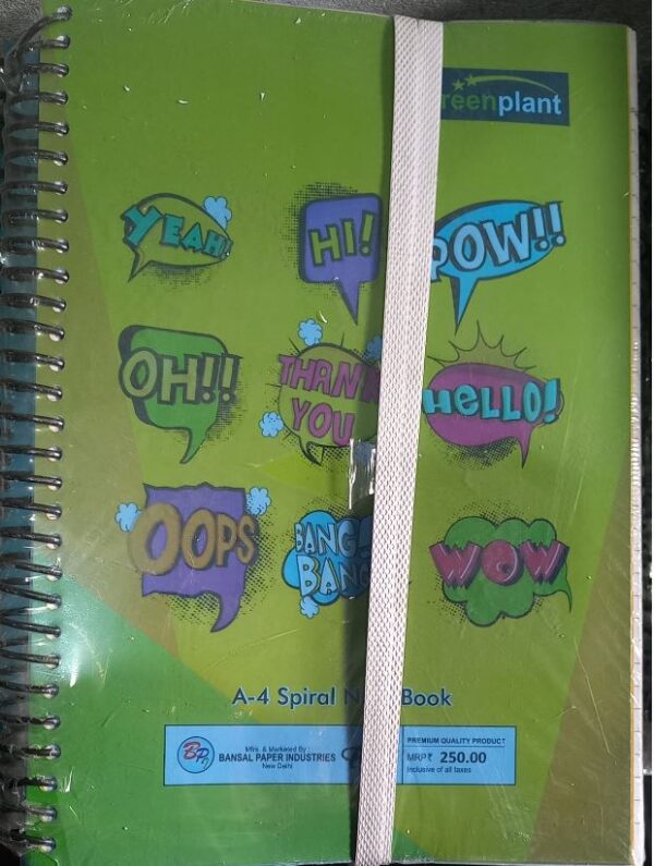 ////GREEN PLANET SPIRAL NOTEBOOK RULLED MRP RS 170
