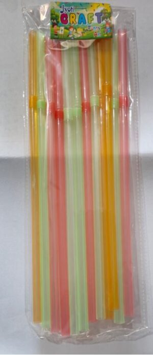 __TRANSPARENT COLORFUL STRAW WITH BEND PKT MRP RS 20(RACK A4)