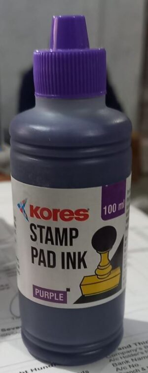 KORES STAMP PAD 100ML INK PURPLE MRP RS 60 G2G4