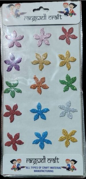 __GLITTER STICKER FLOWERS MRP RS 25 (RACK C5)