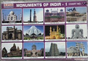 STICKER CHART HISTORICAL BUILDINGS OF INDIA (NO. 44A) MRP RS 10 STACK -2