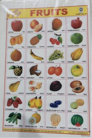 STICKER CHART FRUITS (NO 36) MRP RS 10 STACK-1
