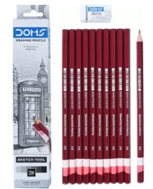 DOMS SHADING PENCIL 2H MRP 6 (RACK G2D4)