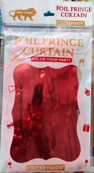 _FOIL FRINGE CURTAIN RED MRP RS 75 (RACK C4)