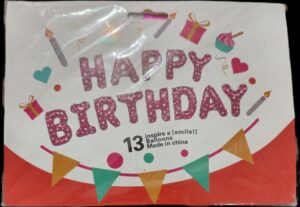 __HAPPY BIRTHDAY RED AND BLACK FOIL BALLOON MRP RS 150 (RACK A4)