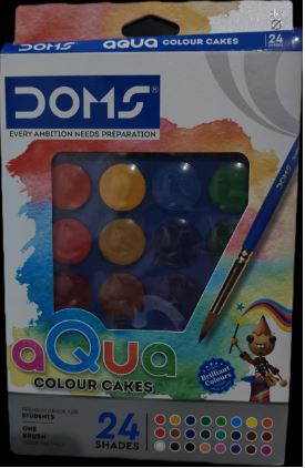 DOMS WATER COLOR CAKE 24 SHADES MRP RS 120 G2B3