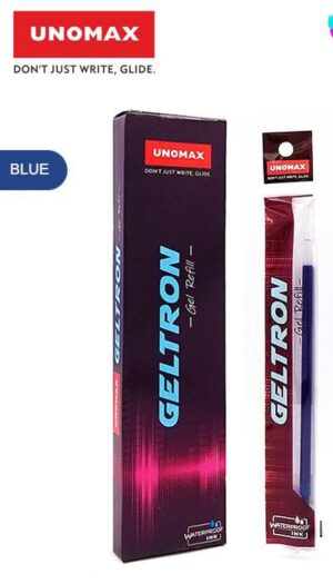 UNOMAX GELTRON GEL REFILL BLUE MRP 5 PLASTIC BOX S4
