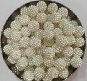 __BEADS WHITE ROUNDS SHAPES PKT MRP395(RACK B2)