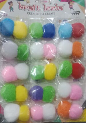 __POM POMS COLOURFUL PAIR BUDS RACK D1 MRP 25