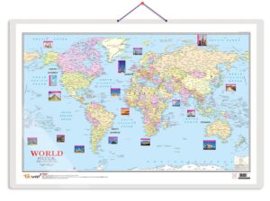 __ WORLD POLTICAL LAMINATED FULL SIZE CHART MRP 150 RACK G2K4