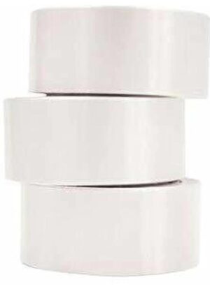 __ WHITE COLOUR SATIN PLASTIC CURLING RIBBONS 1 INCH MRP 25 RACK A4