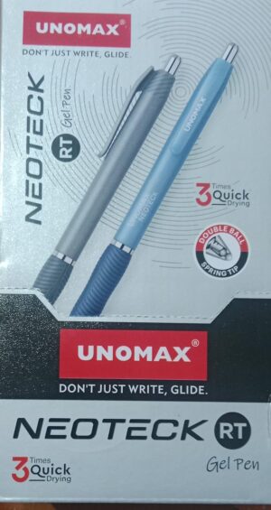 UNOMAX NEOTECK RT GEL PEN BLUE MRP 40 RACK G2F3