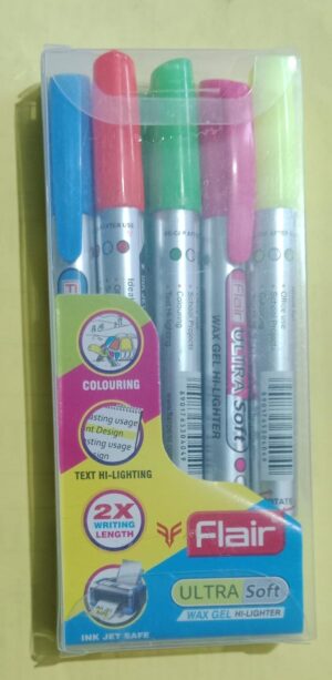 FLAIR ULTRA SOFT WAX HI LIGHTER ASSORTE D COLOUR MRP 100 RACK G2J2