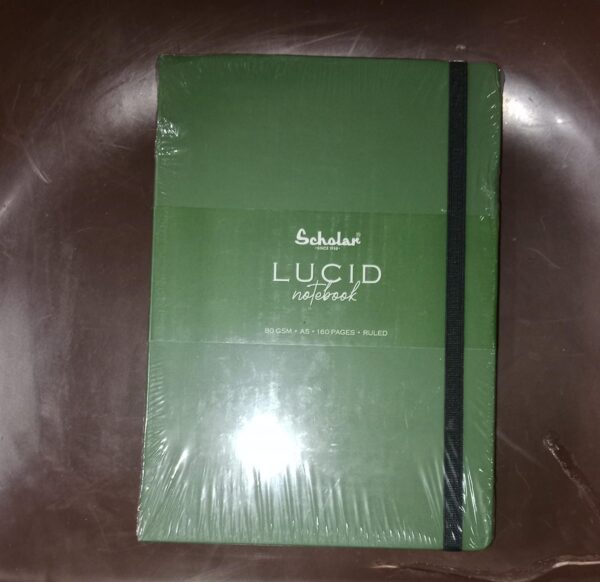 DIARY LUCID GREEN COLOUR NOTEBOOK A5 (CODE LUC2-G) PAGES 160 MRP 220 RACK G2K3