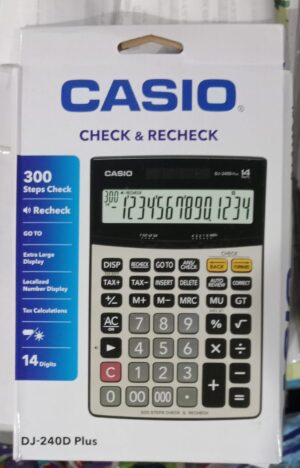 CASIO CALCULATOR DJ 240 D PLUS MRP 1145 RACK G2J3