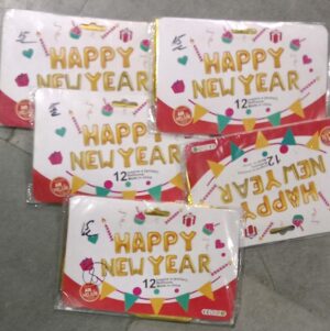 __ HAPPY NEW YEAR FOIL BALLOON SET MRP 185 RACK ART N CRAFT A4