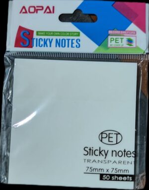 __TRANSPARENT STICKY NOTES 3 X 3 INCH MRP RS 50 G2J2