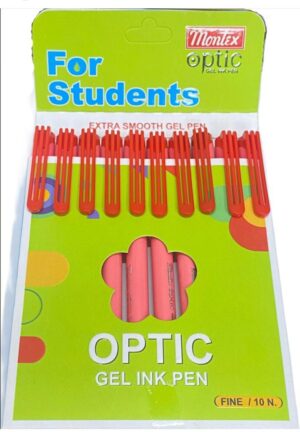 OPTICS GEL PEN RED MRP 10 RACK G2F2