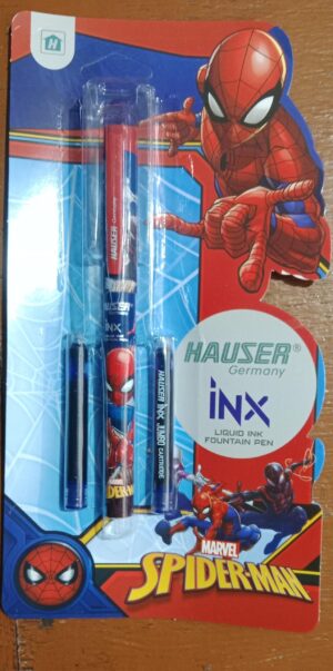 HAUSER INX SPIDERMAN FOUNTAIN PEN BLISTER BLUE MRP 50 2ND FLOOR