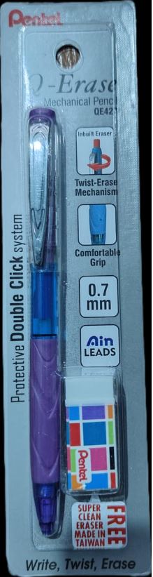 PENTEL Q ERASE MECHANICAL PENCIL 0.7MM MRP RS 50 G2M3