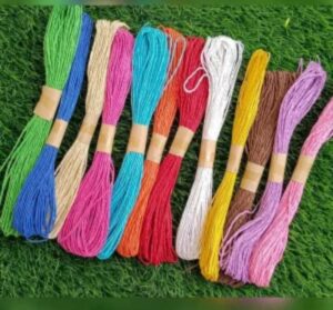 __COLOURFUL JUTE THREAD ART N CRAFT DECORATION MRP 25 BOX 15